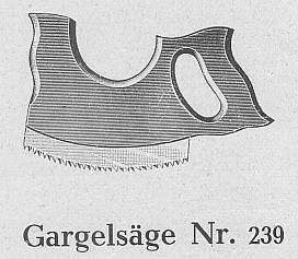 Gargelsäge Katalog Friedrich Ott, 1950