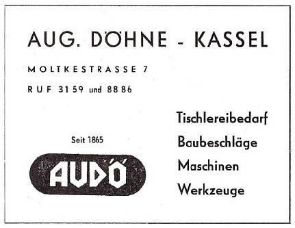 Anzeige August Döhne, 1953