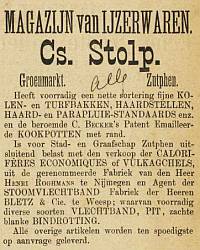 Anzeige D. Stolp (1878)