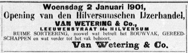 Anzeige van Wetering (1901)