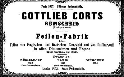 Anzeige Gottlieb Corts (1873)