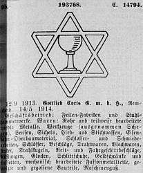 Markenanmeldung Gottlieb Corts 1914