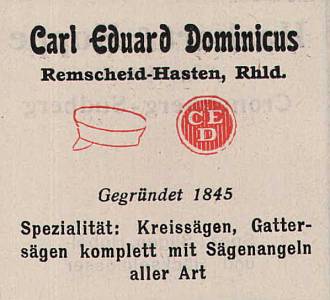 Marke Carl Eduard Dominicus, 1909