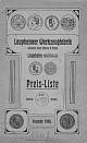 Preis-Liste, Laupheimer Werkzeugfabrik, 1906