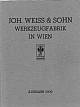 Katalog Joh. Weiss, 1909