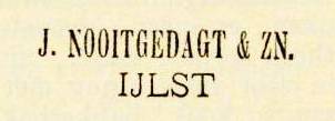 Markenanmeldung Nooitgedagt 1859