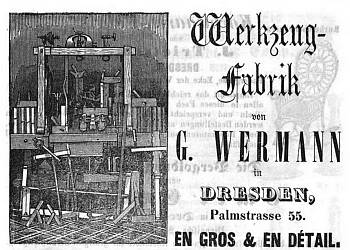 G. Wermann, Dresden, Anzeige 1864