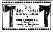 Johann Wiebelhaus, Anzeige 1924