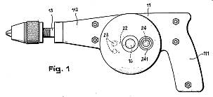 Zeichnung aus dem Patent Nr. DE0001110498A (Handbohrmaschine von Genkinger)